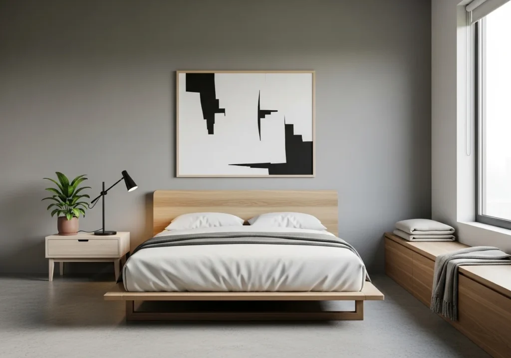 Clean and simple living room with minimalist design style