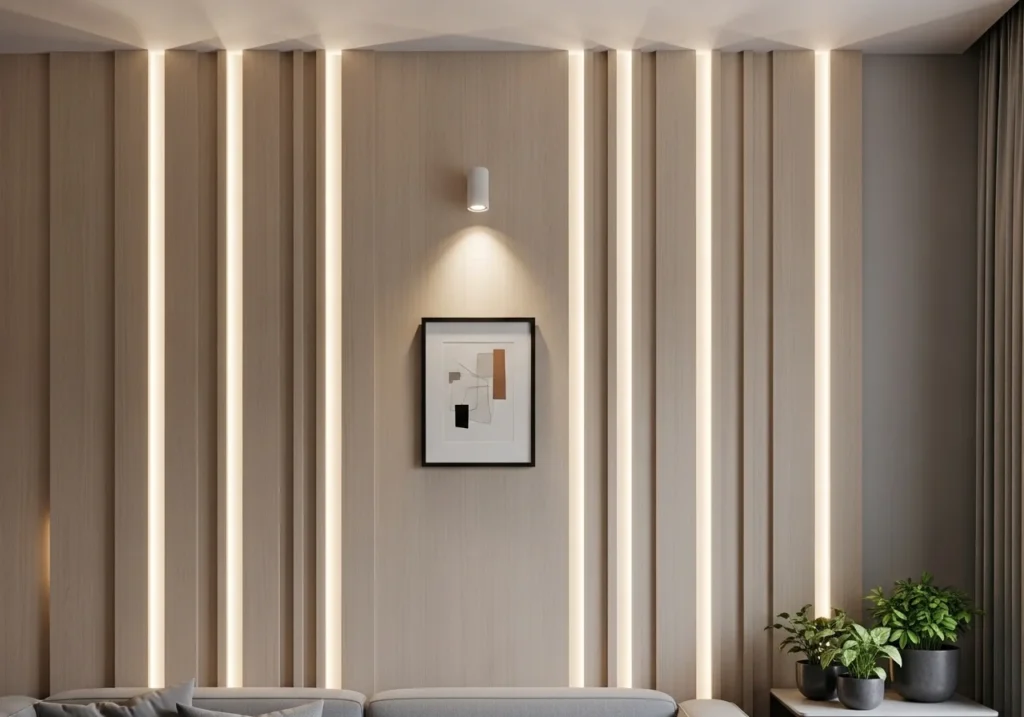 Modern living room featuring stylish wall panel design ideas with elegant textures, neutral tones, and contemporary home decor inspiration