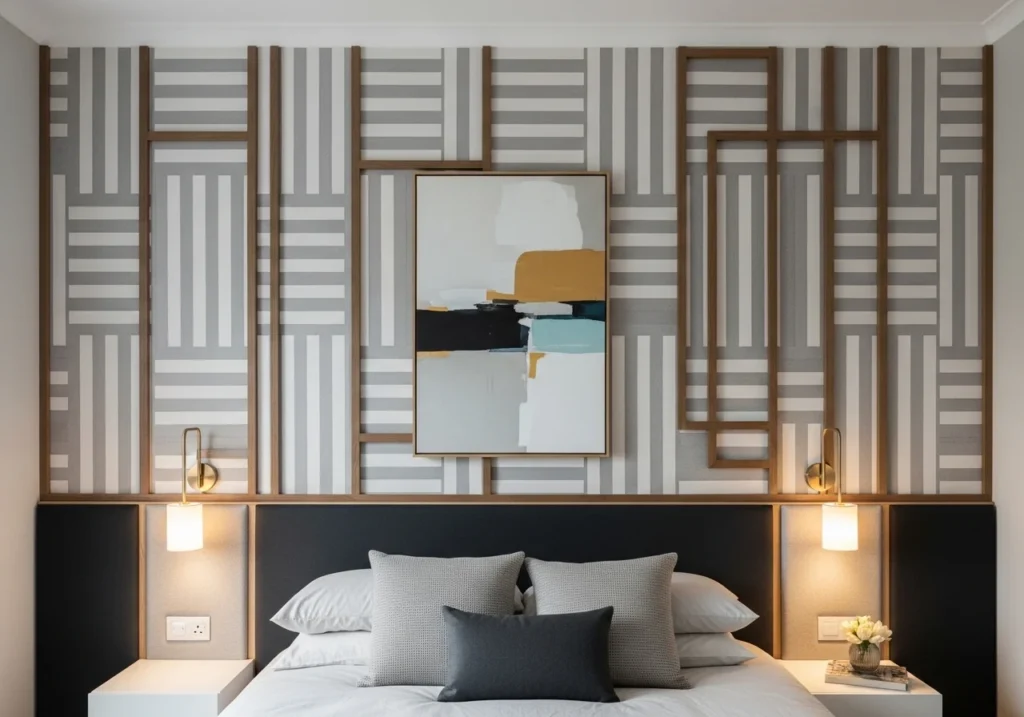 Modern living room with feature wall ideas including textured panels, bold colors, and stylish decor creating a stunning focal point