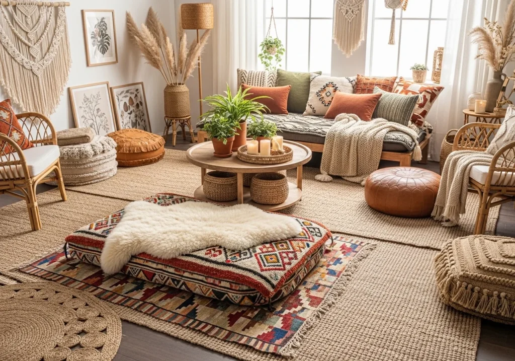 boho living room guide