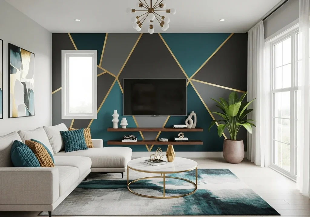 Living room wall painting ideas for a modern and stylish home