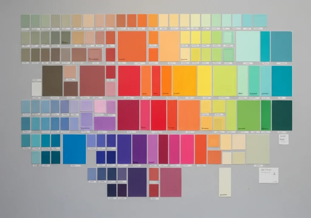 Living room wall painting ideas with geometric designs