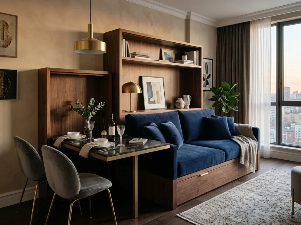 Stylish college apartment decor ideas for small spaces with cozy furniture, wall art, smart storage, and modern student-friendly design inspiration.