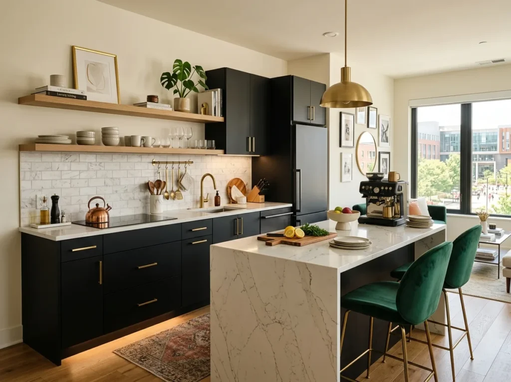 stylish college apartment kitchen decor